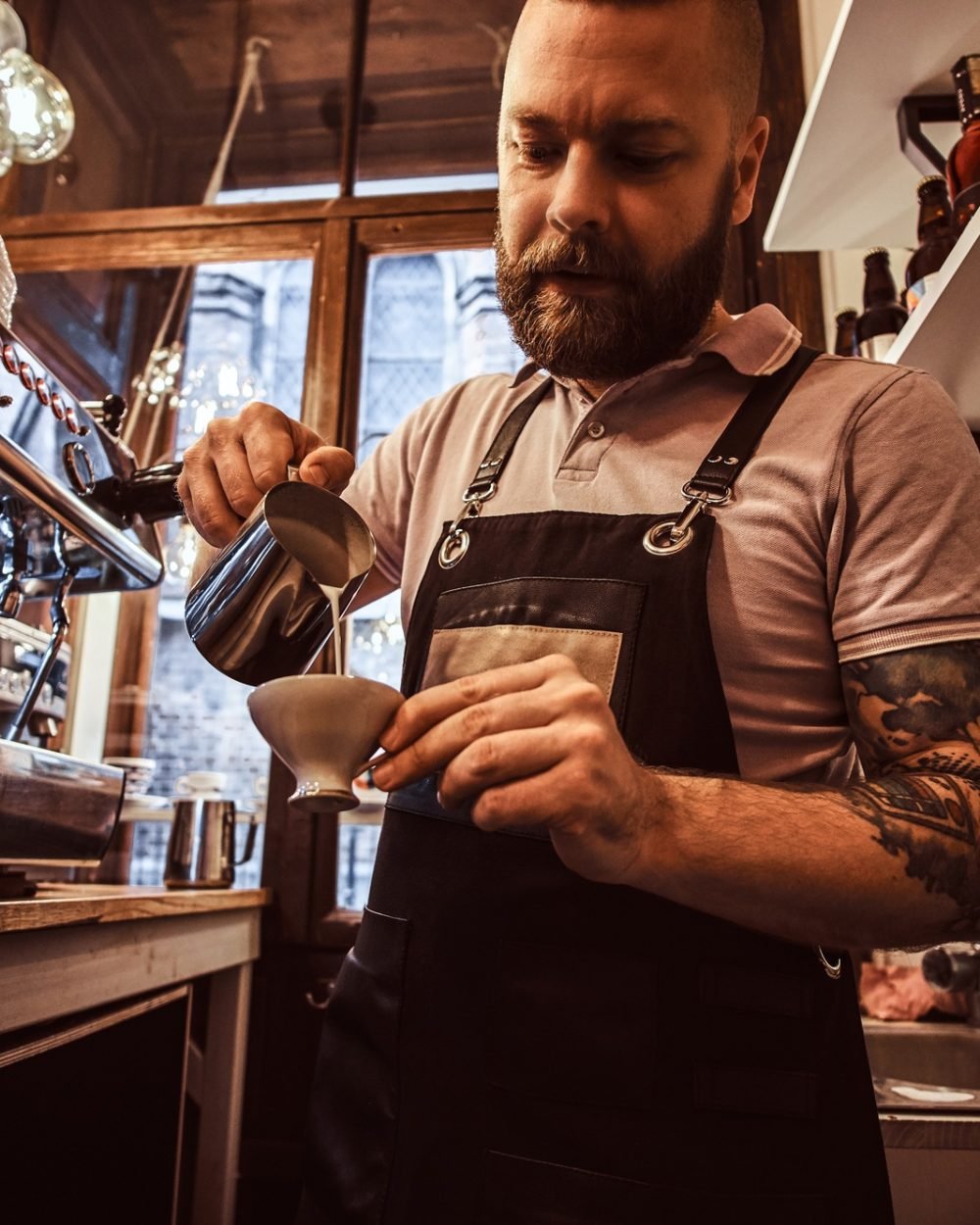 Barista working in a coffee shop
