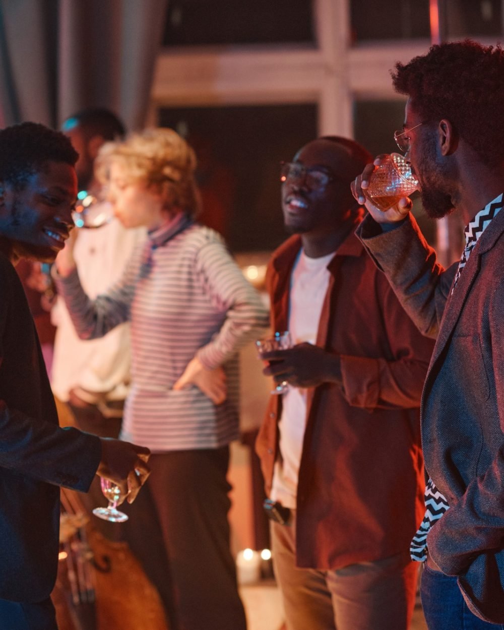 People visiting social event